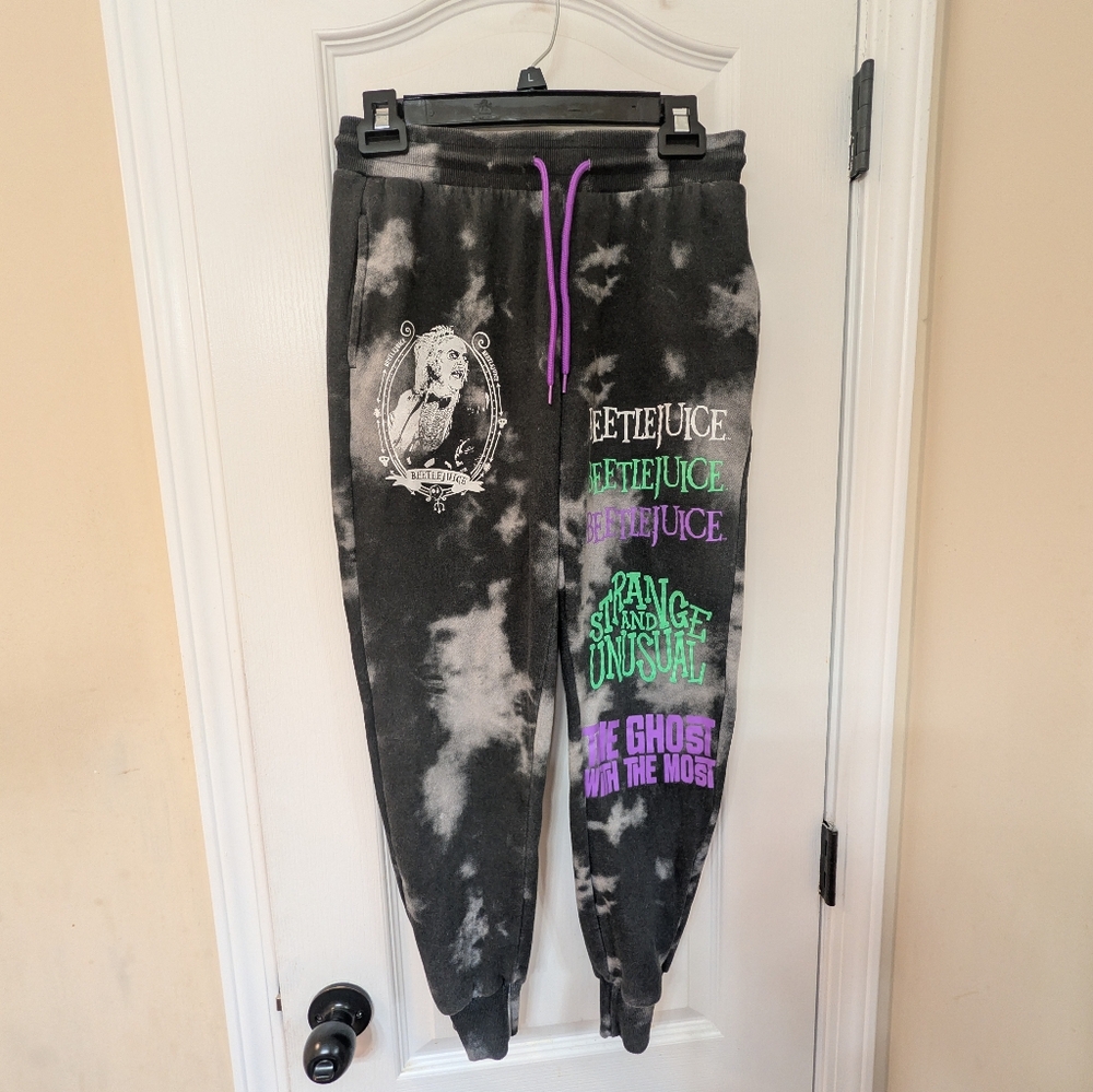 Purple Graphic Sweatshirt & Black Tie-Dye Joggers Set - Purple/Black - Picture 3 of 14